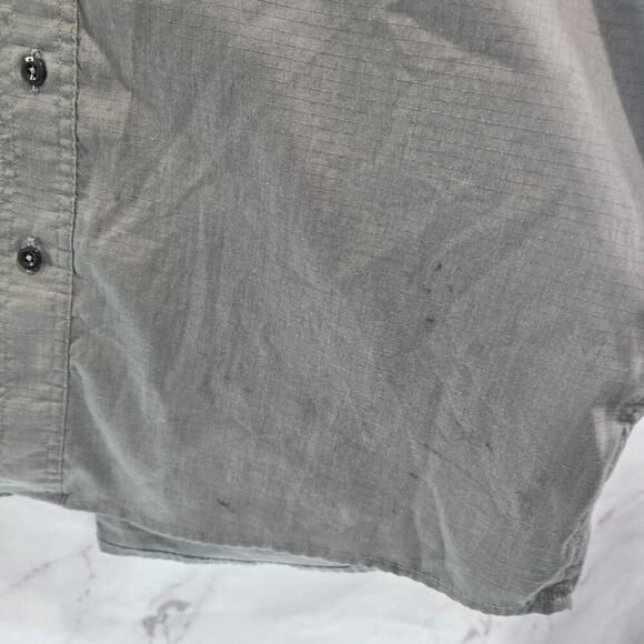 Carhartt Shirt Mens XL Short Sleeve Button Up Gray Collared Work Mechanic Shop - Picture 12 of 15